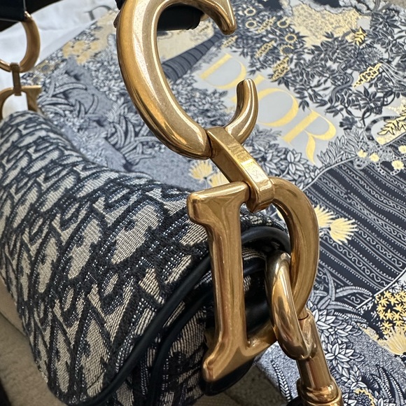 Dior saddle oblique with embroidered strap - Picture 5 of 7